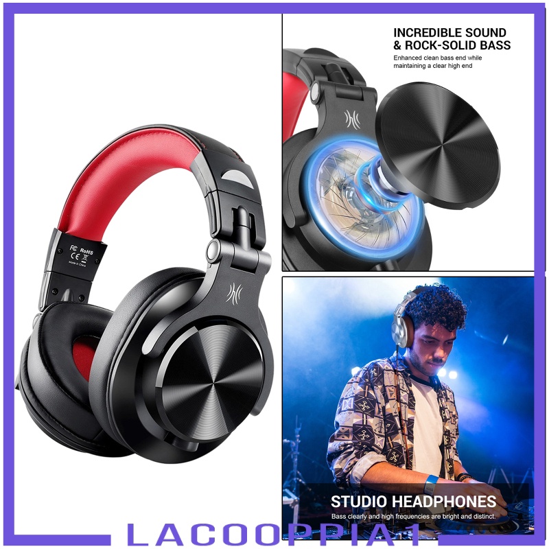 [LACOOPPIA1] A71 Over-Ear Wired Headphones Studio Monitor Headsets with Mic