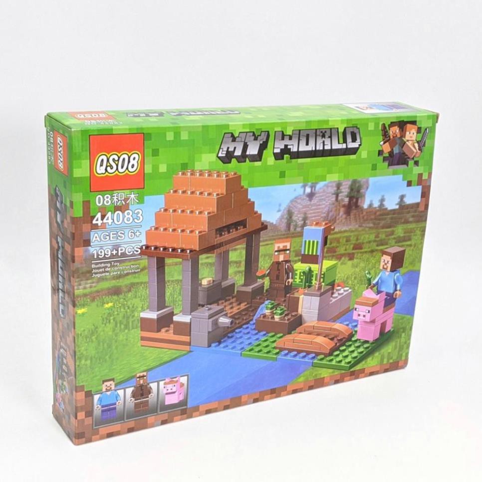 [Khai trương giảm giá] Bộ LEGO Minecraft 165 miếng ghép - Lắp ráp mô hình MY WORLD