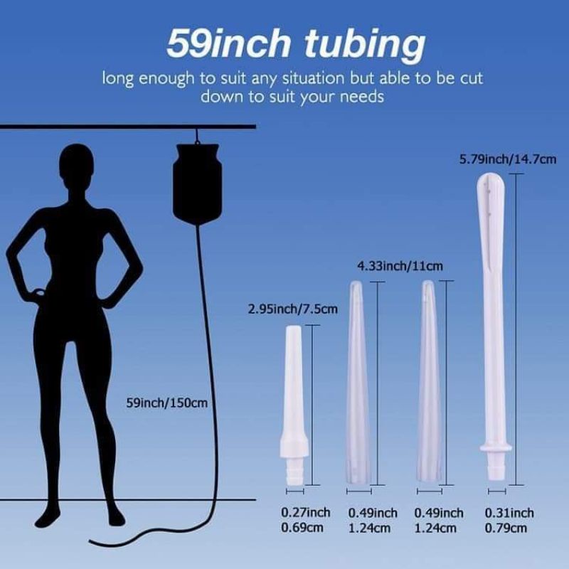 COMBO 4 Đầu Truyền mềm thụt tháo đại tràng, thải độc cà phê, Coffee Enema, Gerson