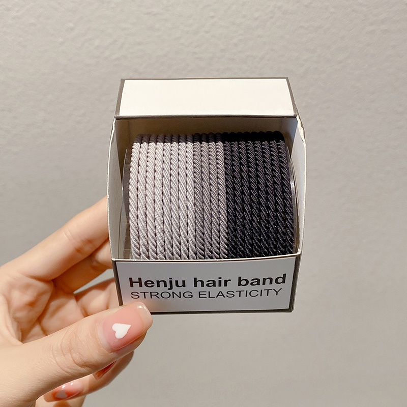 Set 10 Dây Cột Tóc Co Giãn Đơn Giản Thời Trang Hàn Quốc Mới