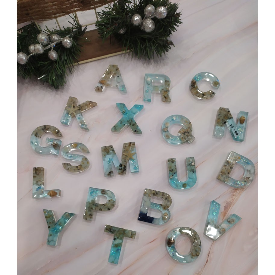 Móc gắn chìa khóa, balo, túi xách handmade Chữ Cái theo tên