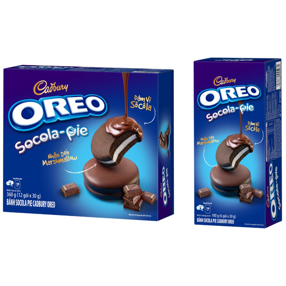 Kinh Đô - Bánh Oreo Socola-Pie 360g (12 gói x 30g)