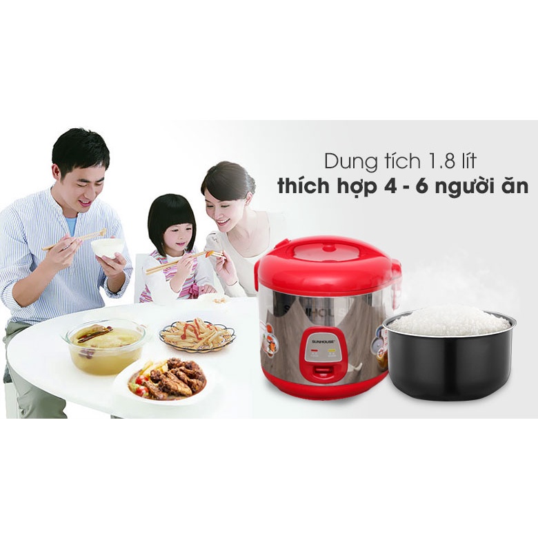 Nồi cơm điện Sunhouse 1.8 lít SHD 18S