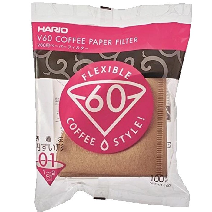 Giấy lọc cà phê Hario V60  Loại 1 - Drip coffee filter paper Hario V60 Type 1 - Set 100 filters/ 100 tờ