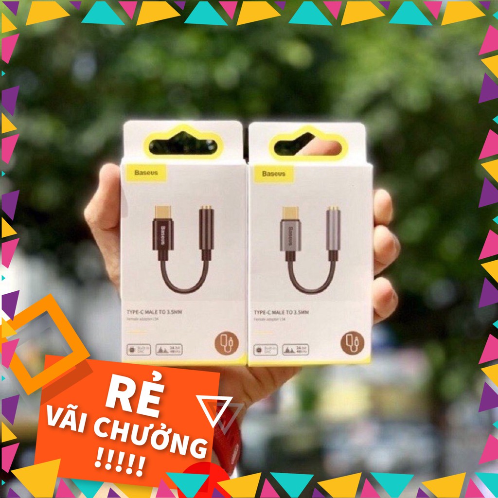 Jack chuyển tai nghe chân TYPE-C sang chân 3.5mm-hỗ trợ đàm thoại-Baseus L54.Bảo hành 12T