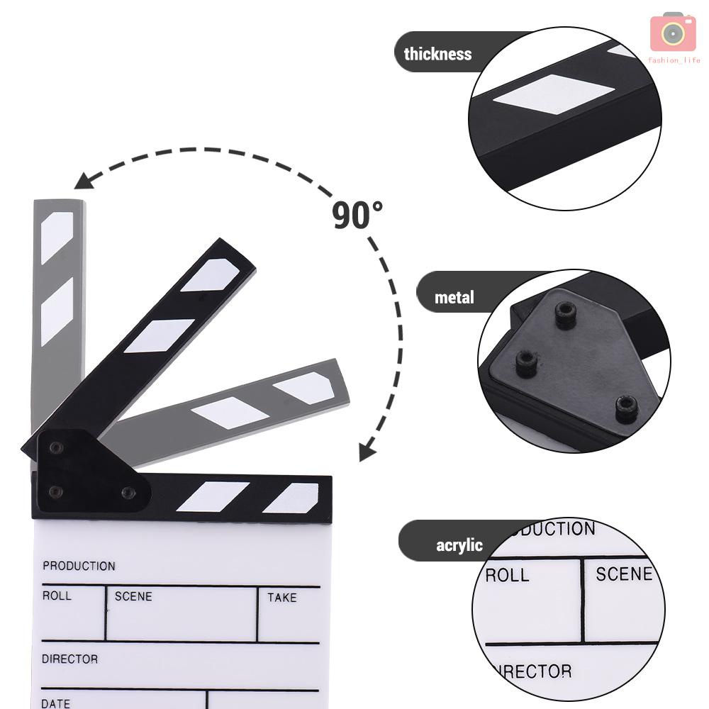 Bảng Clapboard Bằng Acrylic Dùng Để Cắt Cảnh Quay Phim