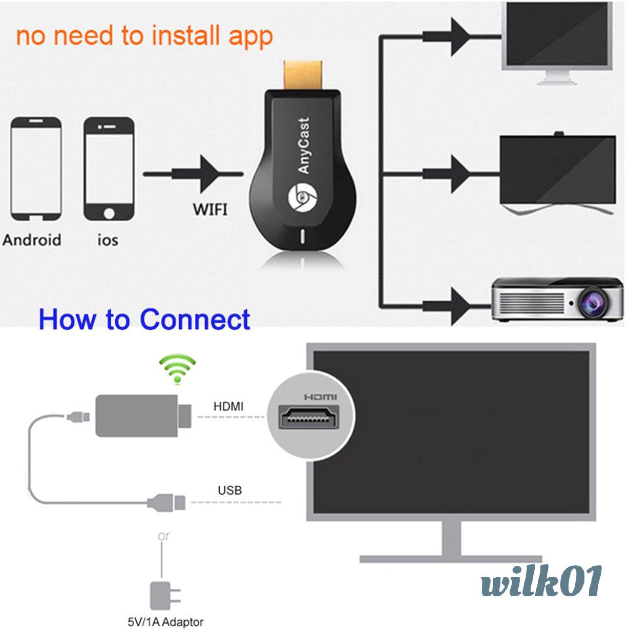 Thông Minh Thiết Bị Nhận Tín Hiệu Truyền Hình Ảnh Từ Chromecast 2 Anycast Dành Cho Điện Thoại Di Động Wilk01