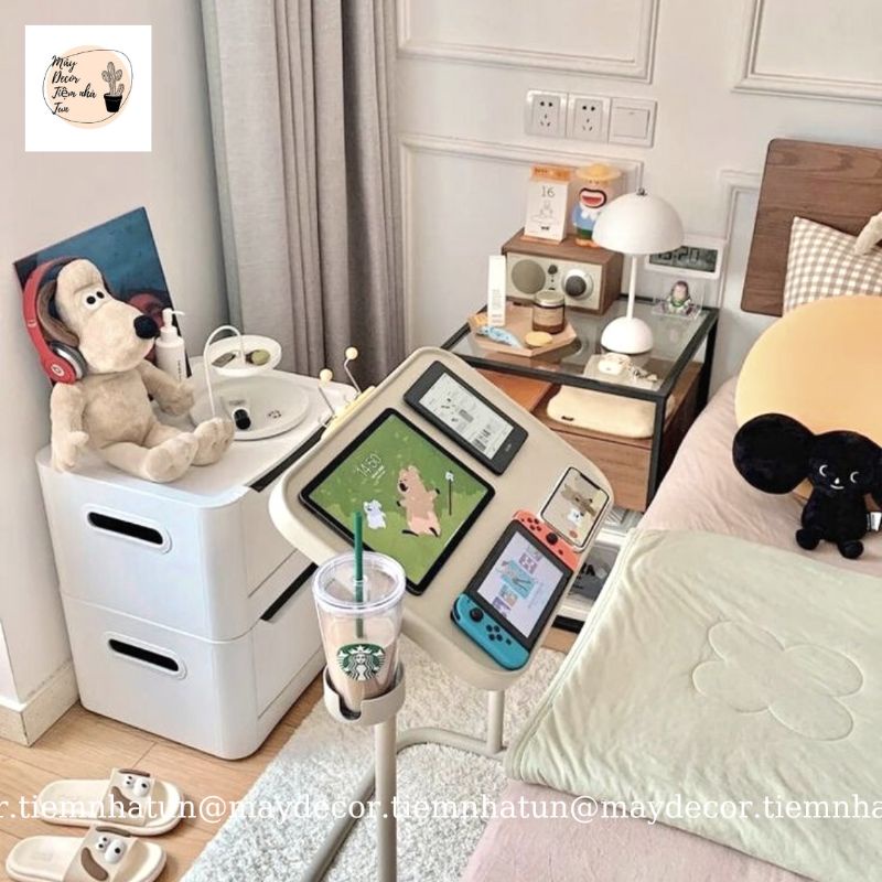 Bàn phụ sofa, Bàn laptop IKEA chính hãng- Có thể điều chỉnh độ cao, độ nghiêng mặt bàn tiện lợi