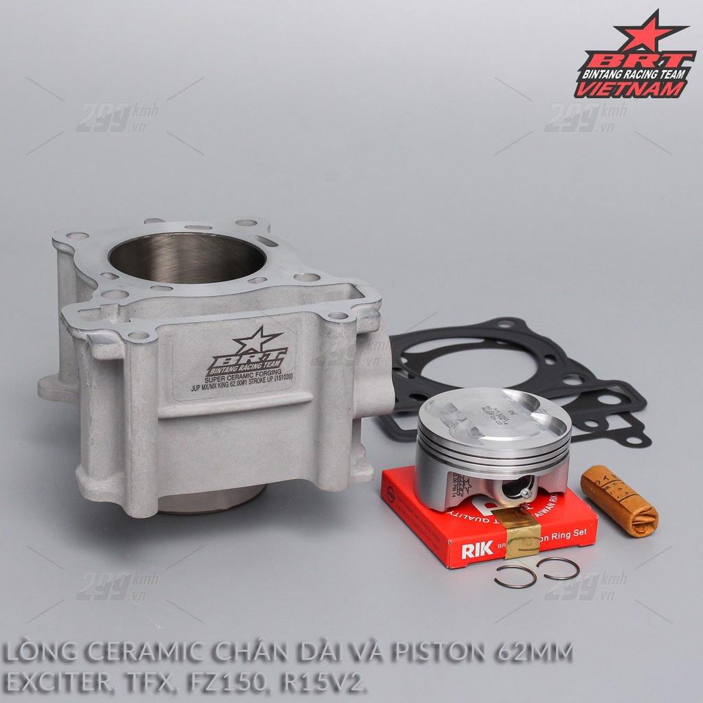 Lòng BRT Ceramic + Piston Móc mắt sẵn 62mm Exciter