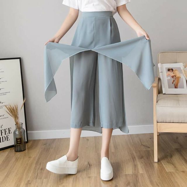 [Mã SKAMLTSM9 giảm 10% đơn 99K] [Có sẵn] Quần ống rộng giả váy xẻ tà 2 lớp cực xinh chuẩn hàng Quảng Châu | BigBuy360 - bigbuy360.vn