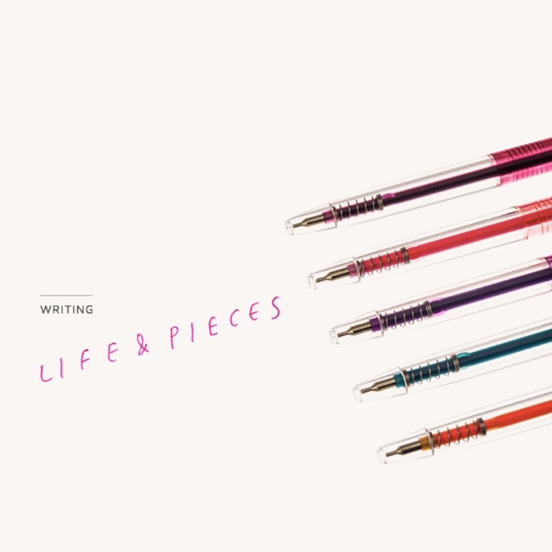 Viết bi nhiều màu ngòi 0.38mm - 0.38 Transparent Ballpoint Pen