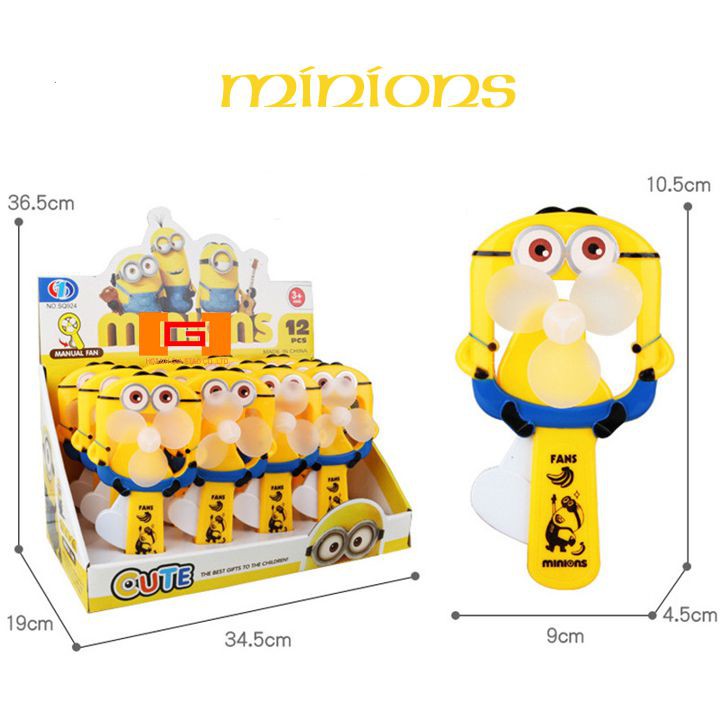 Quạt MINI cầm bóp tay hình dáng MINIONS