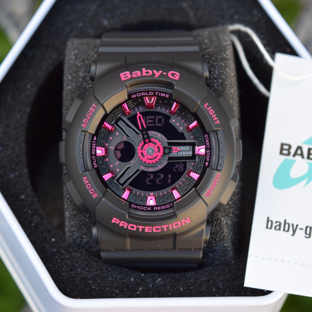 Đồng hồ thể thao nữ Baby-G BA-111-1A Full phụ kiện