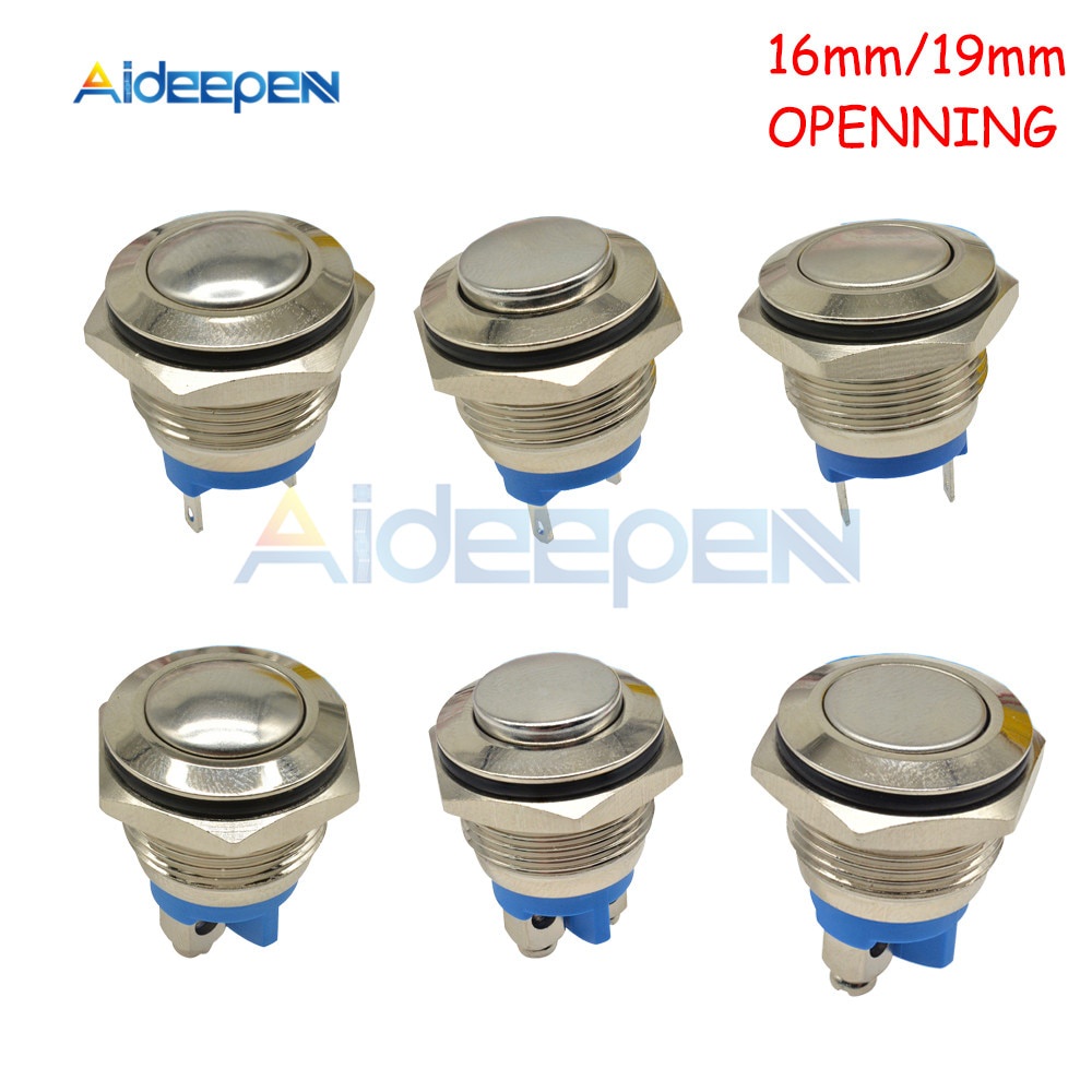 Nút Bấm Khởi Động Cơ 16mm 19mm 250v 5a Kèm Dây Cáp Cho Xe Hơi