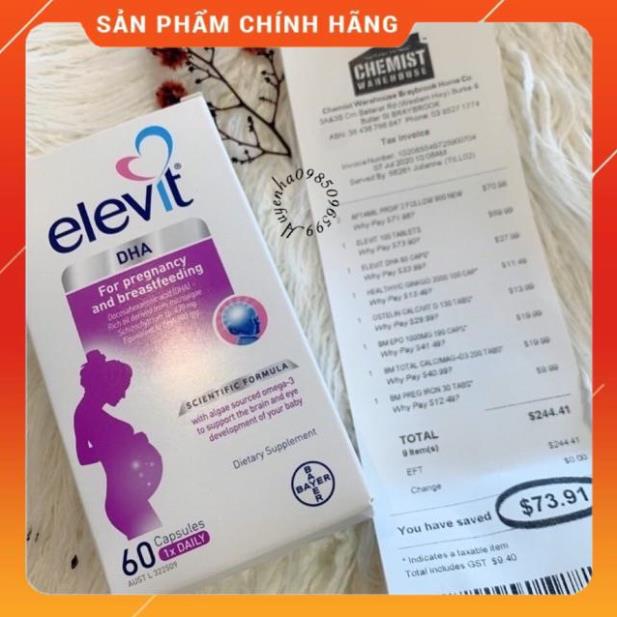 Viên uống Elevit DHA Úc dành cho mẹ bầu và sau sinh chính hãng shopnguyenanh88