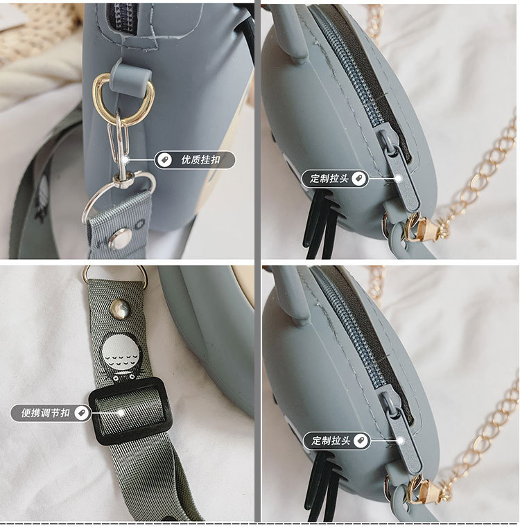 Doledo Hàng Có Sẵn Túi Đeo Vai Đựng Điện Thoại / Tiền Xu Bằng Silicon Kích Thước Lớn Hình Mèo totoro geely Cho Trẻ Em