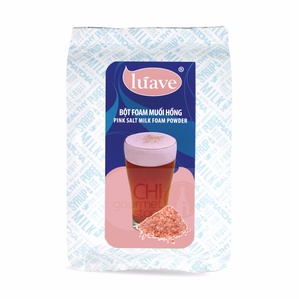 Bột milk foam váng sữa kem mặn Luave muối hồng gói 100g (chiết lẻ từ gói 500g)