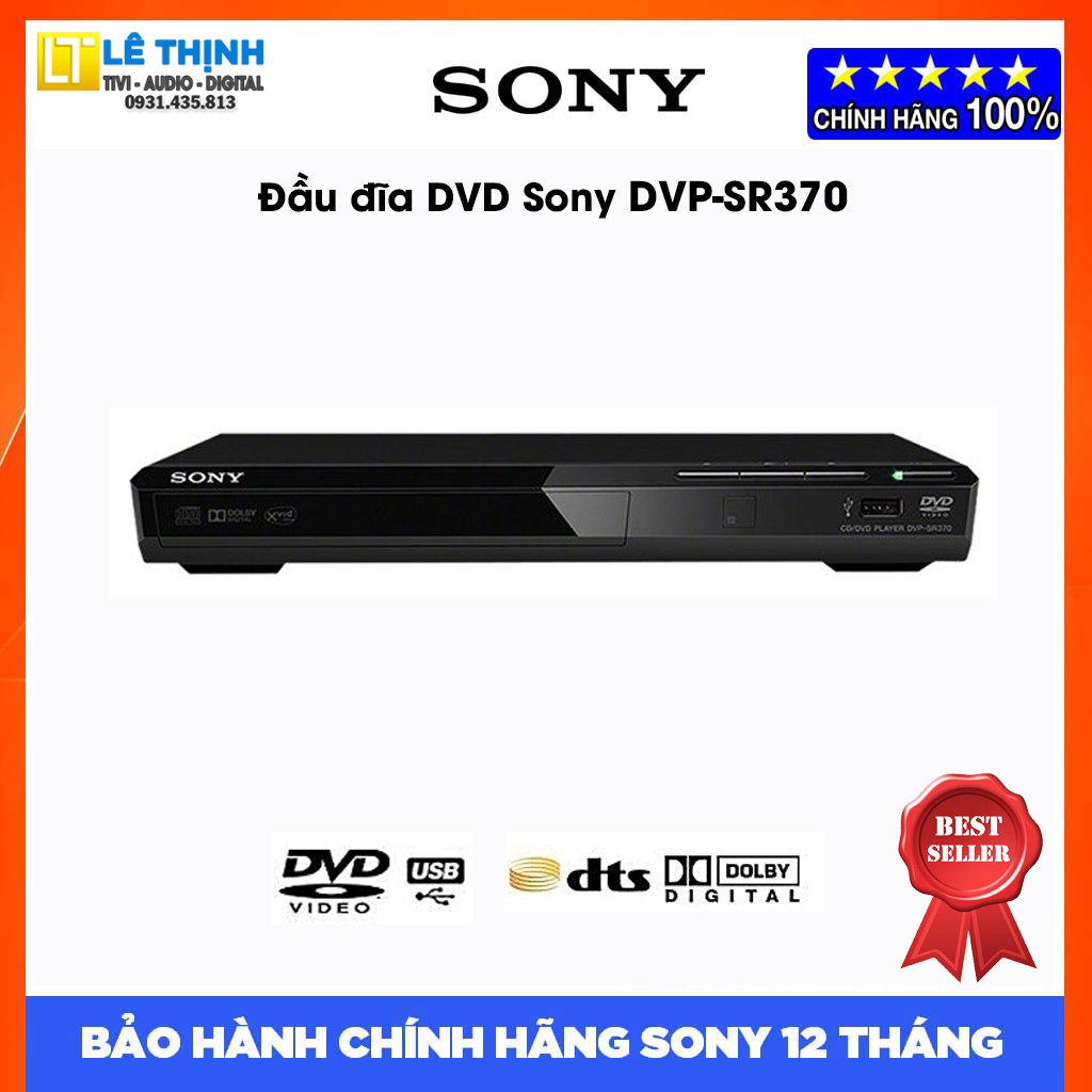 Đầu phát đĩa DVD Sony DVP-SR370 | Hãng phân phối | Bảo hành chính hãng 12 tháng toàn quốc