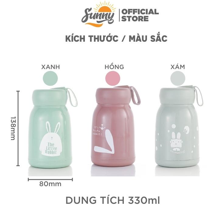 Bình đựng nước giữ nhiệt lõi thuỷ tinh bọc nhựa lúa mạch dung tích 330ml decor bàn học BN2