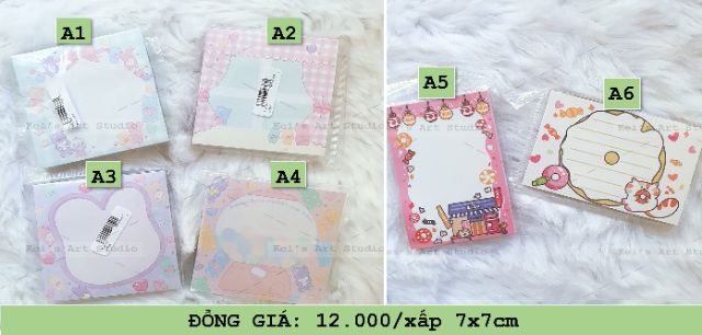 TỔNG HỢP giấy note ghi chú hàn quốc dễ thương, trang trí góc học tập - có sẵn