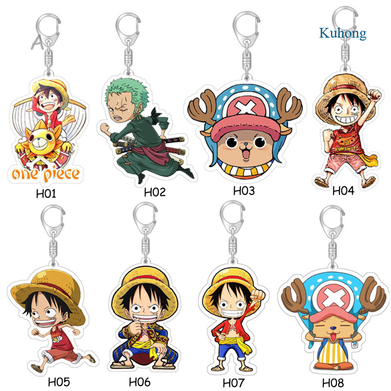 Móc Khóa Nhựa Acrylic Hình Nhân Vật One Piece Zoro Nami