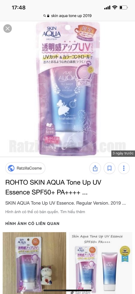 Kem chống nắng Skin aqua Tone up UV spf 50+ PA ++++