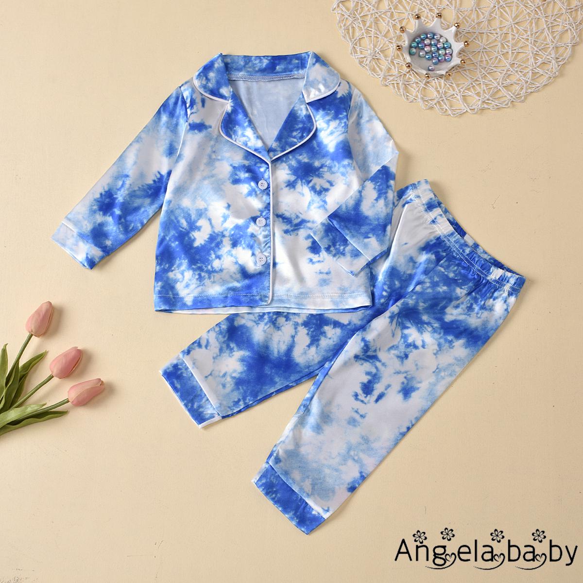 Bộ Đồ Ngủ Họa Tiết Nhuộm Tie-Dye Xinh Xắn Cho Bé