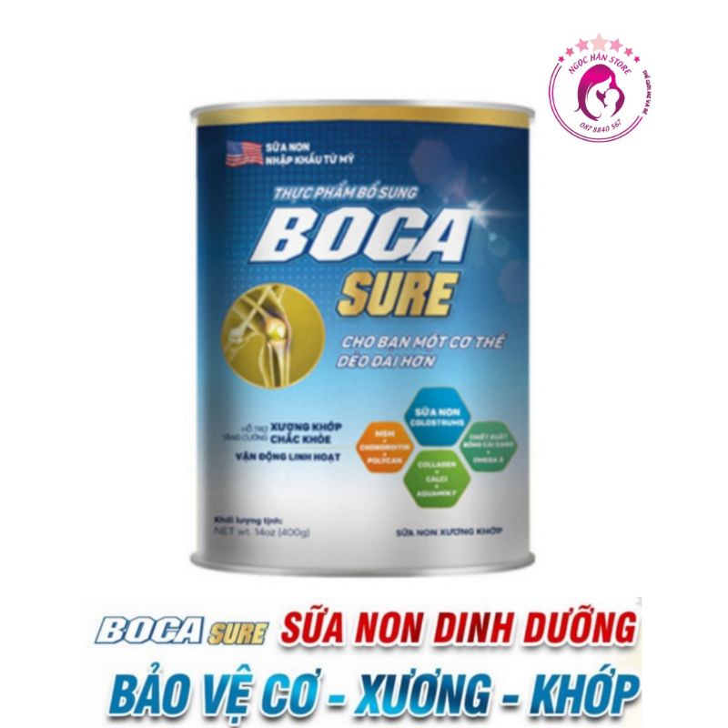 Sữa Boca sure tăng cường bảo vệ sức khỏe xương khớp - hộp 400g nhập khẩu của Mỹ
