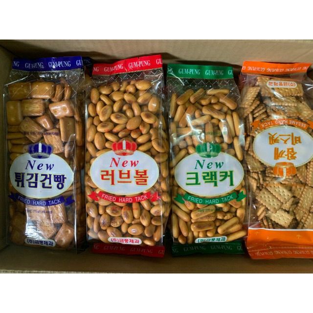 Bánh quy lúa mạch New Cracker Geum Pung 4 vị Hàn Quốc 250g