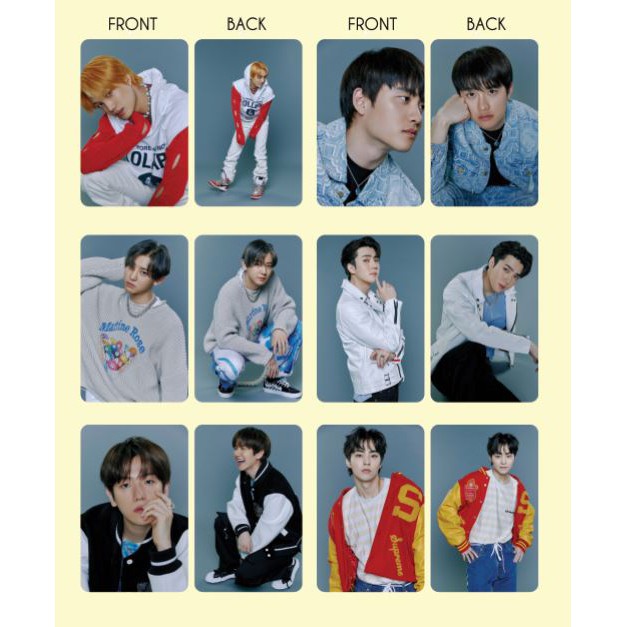 Set 6 card thẻ nhựa EXO - DON'T FIGHT THE FEELING bo góc in 2 mặt