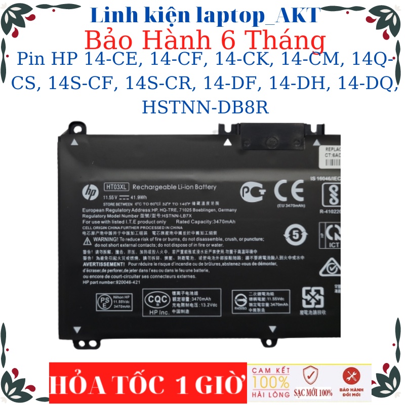 Pin laptop HP 15S 15S-DU 15S-DF 15S-DH 15-CS 15-CW 15-DA 15-DB 15-DW 15Q-DS 15S-DU 15S-FQ 17-BY 17-CA 17T-BY Pin HT03XL