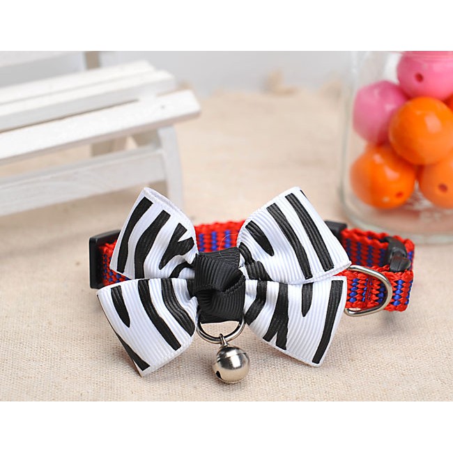 🎀 Vòng cổ nơ chuông họa tiết cho chó mèo - CutePets Phụ kiện chó mèo Pet shop Hà Nội