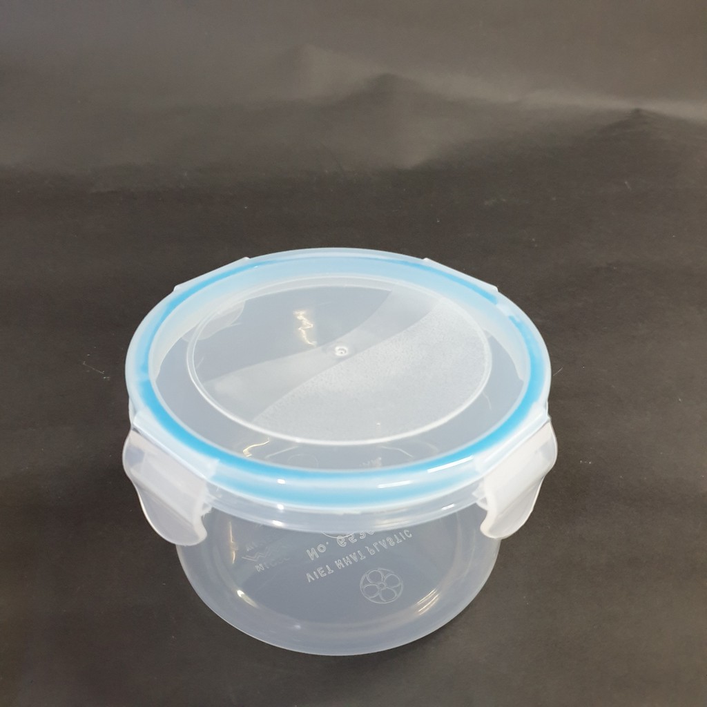 Hộp thực phẩm Chuẩn Xịn Việt Nhật, hộp đựng thức ăn để tủ lạnh loại cao cấp, hình tròn cỡ số 2, có nắp đạy chắc chắn