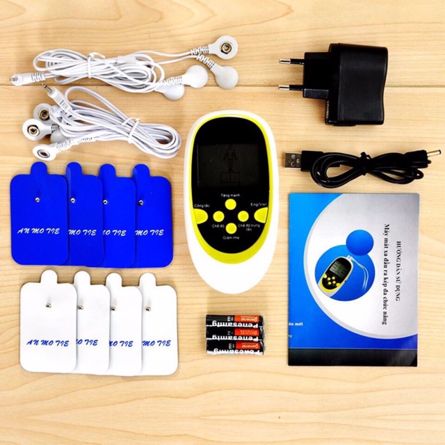 MÁY MATXA TRỊ LIỆU XUNG ĐIỆN 8 MIẾNG DÁN ĐẦU RA KÉP BT01