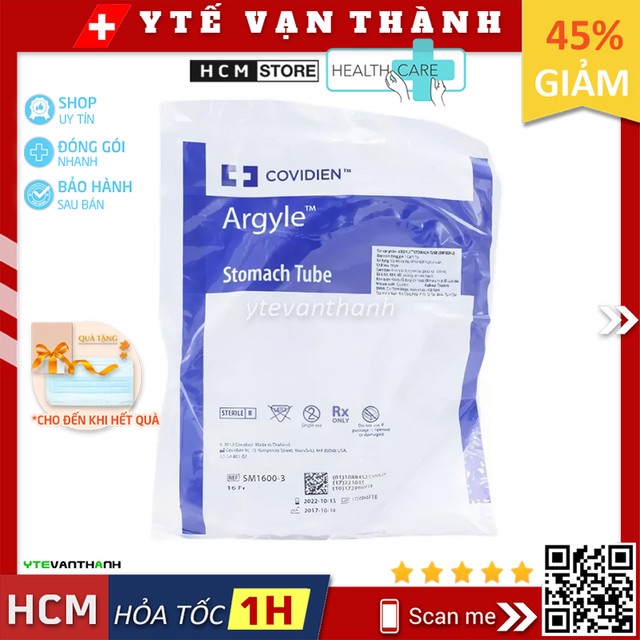✅ Dây Cho Ăn (Dây Thông Dạ Dày) Argyle Feeding Tube Covidien -VT0405 | Y Tế Vạn Thành