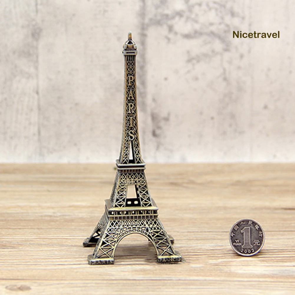 Mô hình tháp Eiffel trang trí xinh xắn bằng hợp kim đồng 15cm