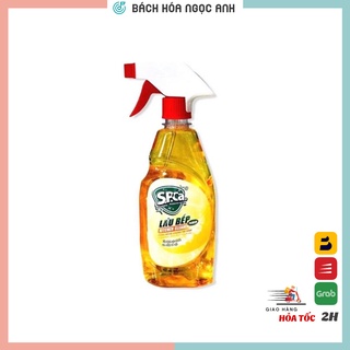Nước lau bếp đa năng spca 450ml hương cam tẩy dầu mỡ và các vết bẩn trong bếp