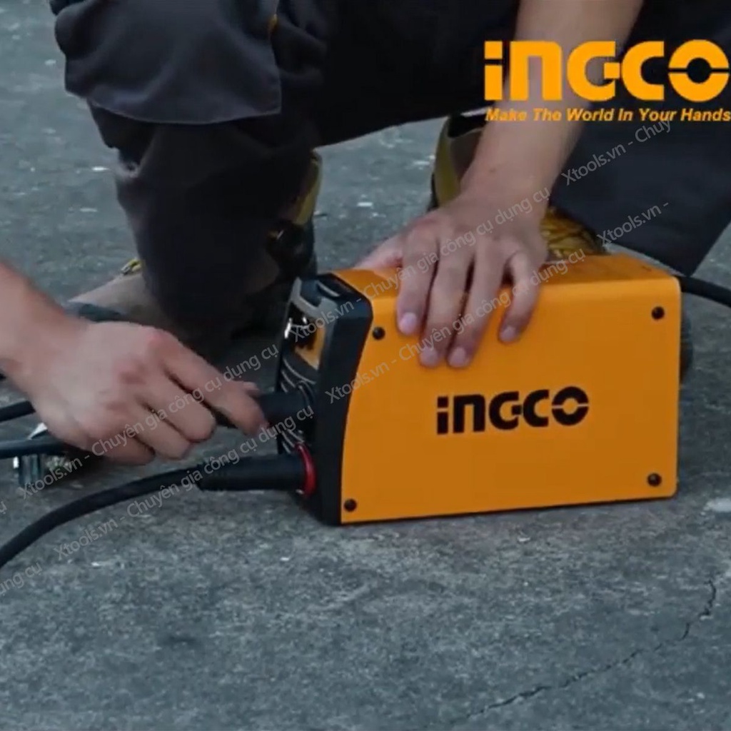 Máy hàn điện tử Inverter INGCO ING-MMA1602 máy hàn đa năng 15-160A tặng kèm 1 kềm hàn, 1 kềm max, 1 bản chải và mặt nạ