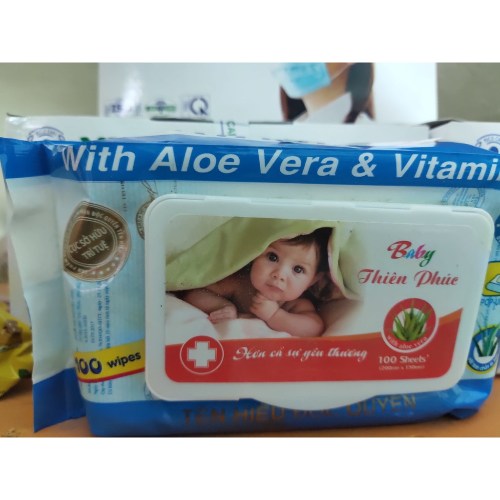 Khăn ướt Baby Thiên Phúc 100 tờ cho trẻ em và người lớn