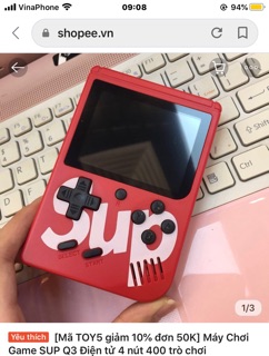 MÁY CHƠI GAME SUP 400 TRÒ CHƠI