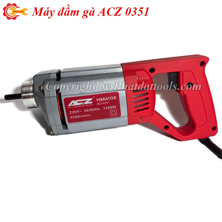 Máy Đầm Dùi Betong Cầm Tay ACZ 0351  - Kèm Sẵn Dây Đầm 1m2 - Bảo Hành Chính Hãng 6 Tháng