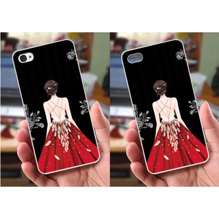 Ốp lưng iPhone 4 / 4S (dẻo viền trắng trong) - Hình Cô Gái Xinh