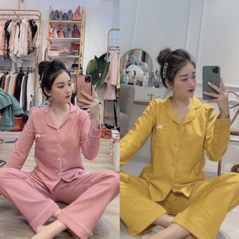 [MẪU MỚI] Bộ Đồ Pijama 🌸 Bộ Nhung Tăm Tay Dài Cao Cấp [HÀNG ĐẸP CHUẨN] | BigBuy360 - bigbuy360.vn