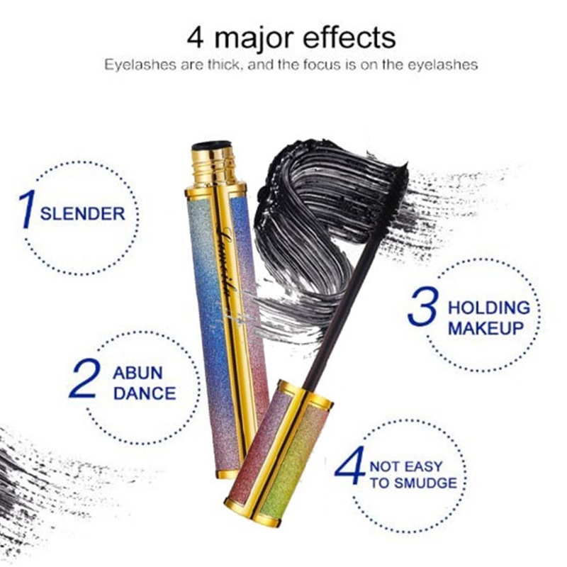 Mascara Sợi Tơ 4D Màu Đen Làm Dày Và Cong Mi Tự Nhiên Cho Nữ