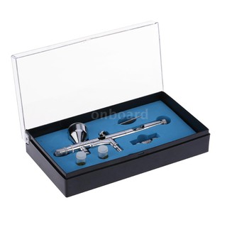 Kkmoon gravity feed dual-action airbrush kit set for art craft paint hobby model body nail air brush 0.2/0.3/0.5mm 9cc