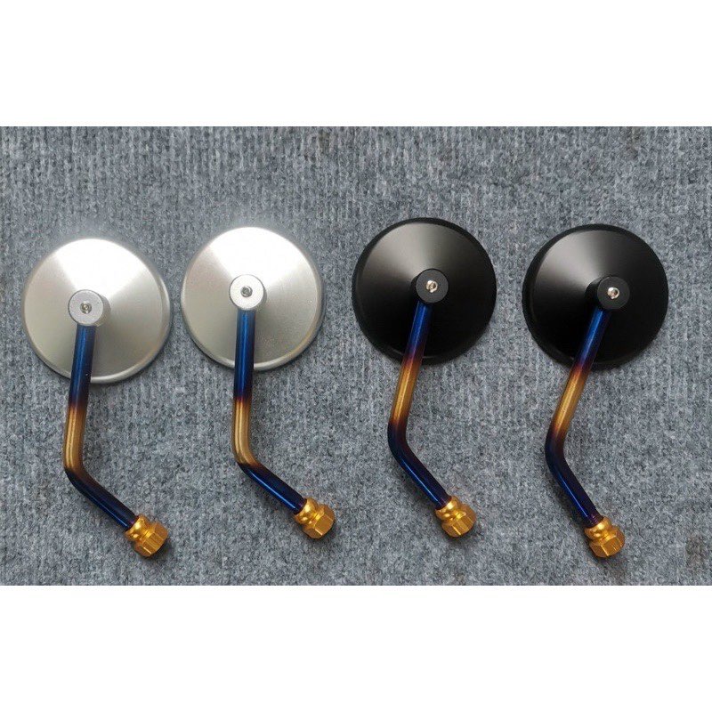 GƯƠNG TRÒN CHÂN NHÔM TITAN ỐC VÀNG