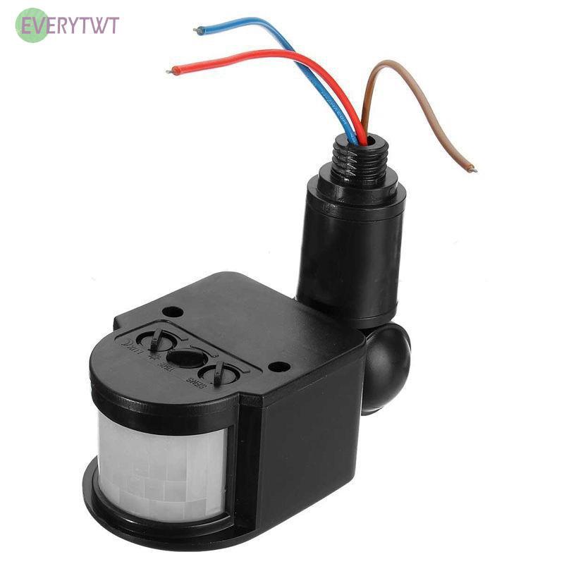180° 110-220V PIR Infrared Automatic Motion Sensor Detector Wall Lamp Switch