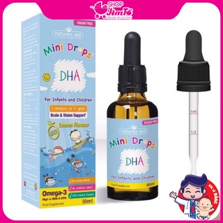 Dha drops natures aid bổ sung dha giúp bé phát triển trí não lọ 50ml