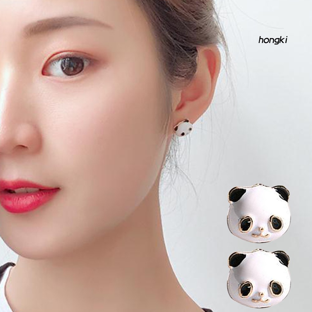 Đôi Khuyên Tai Hình Gấu Trúc Dễ Thương Cho Nữ