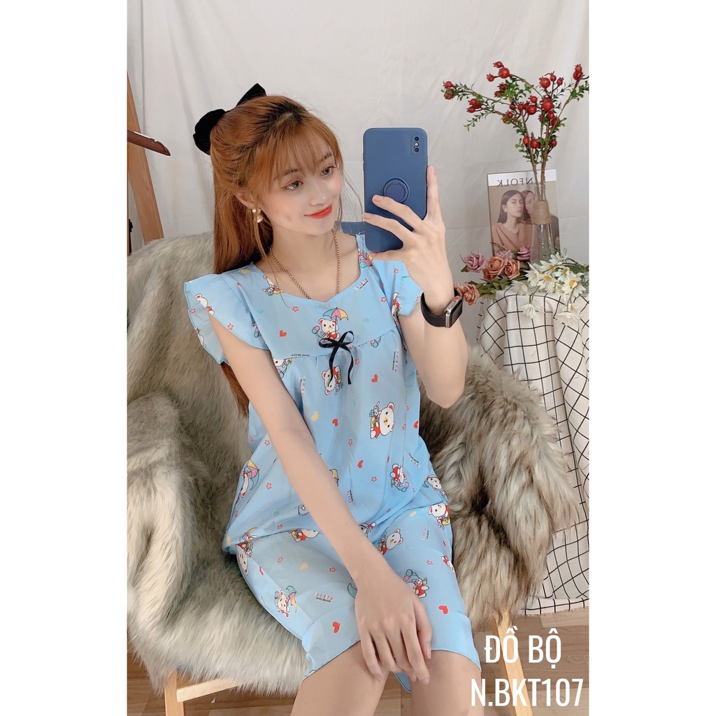 ĐỒ BỘ LỬNG IN HÌNH SIÊU CUTE BTK107 ⚡100% ẢNH THẬT⚡ĐỒ BỘ MẶC NHÀ ⚡ ĐỒ BỘ KATE ⚡ ĐỒ BỘ NỮ ⚡ ĐỒ BỘ QUẦN LỬNG